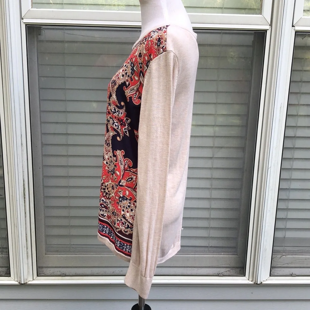 Market & Spruce Tan Open Back Sweater size M